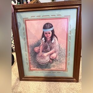 Painting of young indigenous child